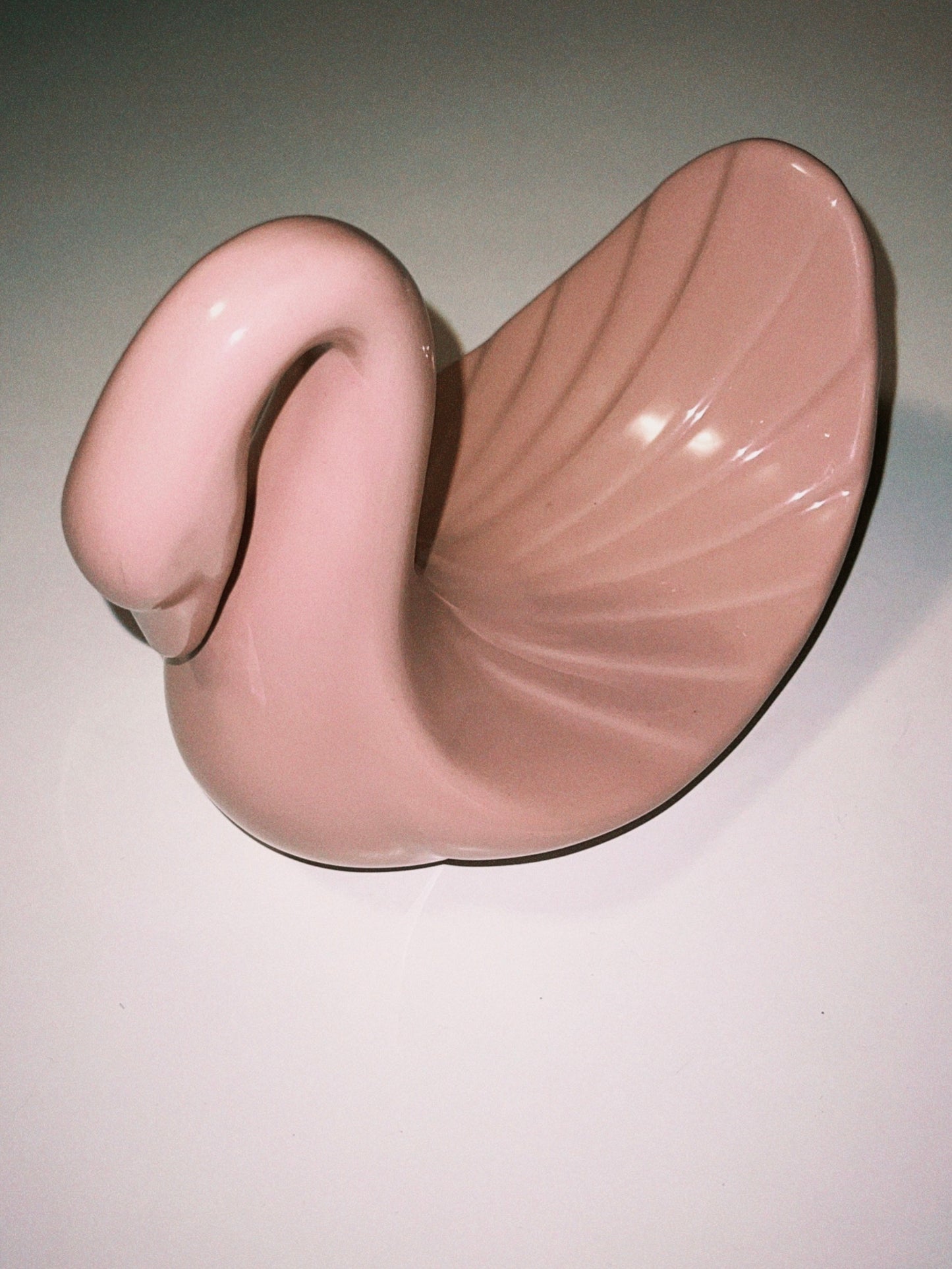Vintage Pink Swan Dish