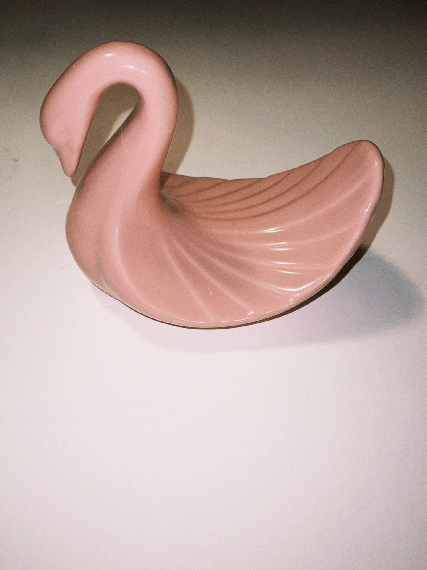 Vintage Pink Swan Dish